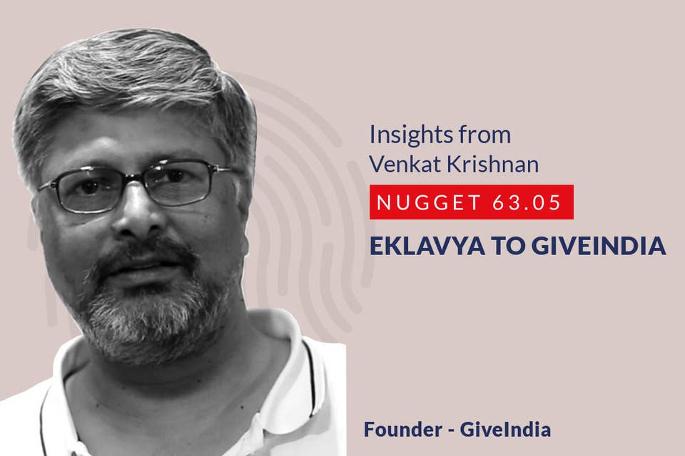 635: 63.05 Venkat Krishnan - Eklavya to GiveIndia