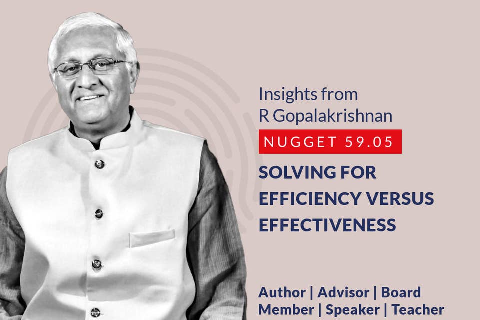 625: 59.05 R Gopalakrishnan - Solving for efficiency versus effectiveness