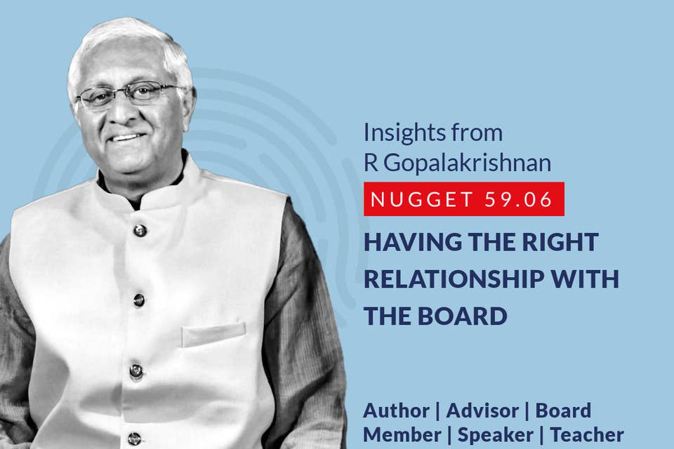 624: 59.06 R Gopalakrishnan - Having the right relationship with the Board