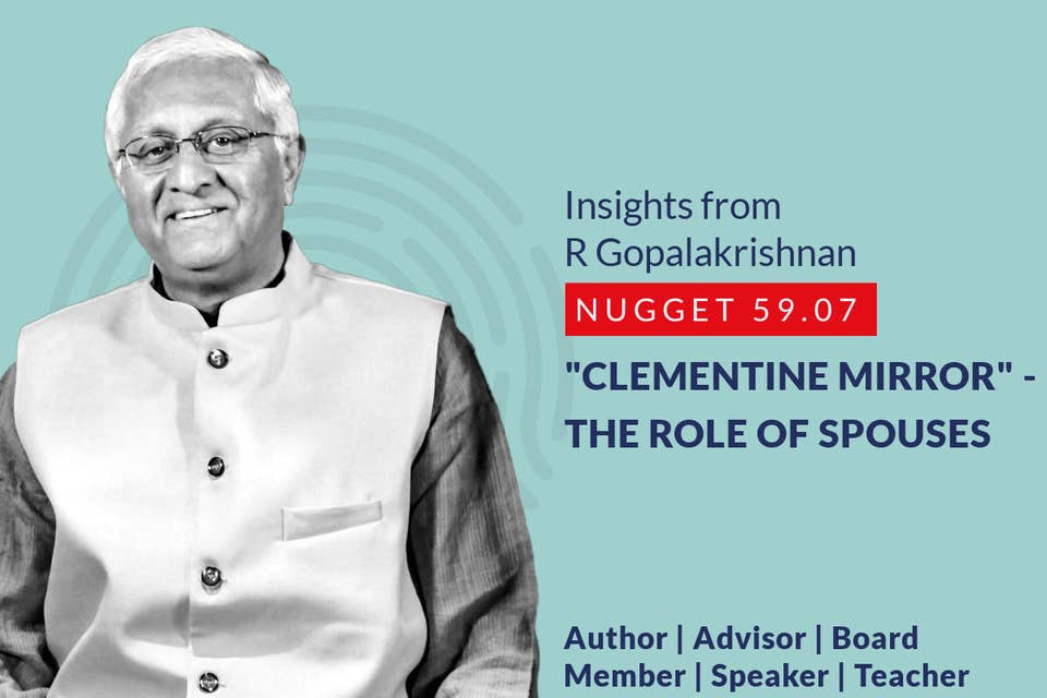 623: 59.07 R Gopalakrishnan - "Clementine Mirror" - the role of spouses