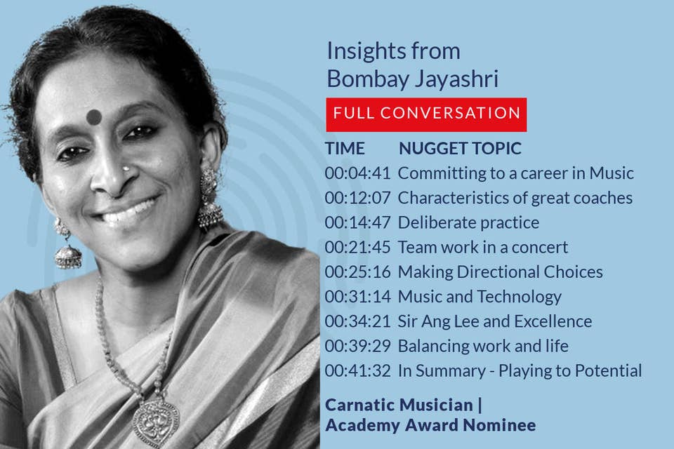 363: 33.00 Bombay Jayashri on Importance of mentorship and teamwork in the musical journey