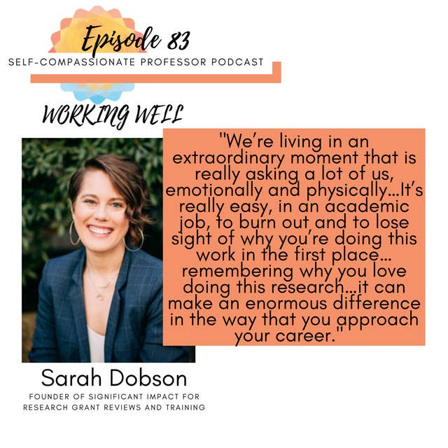 83. Working well with Sarah Dobson