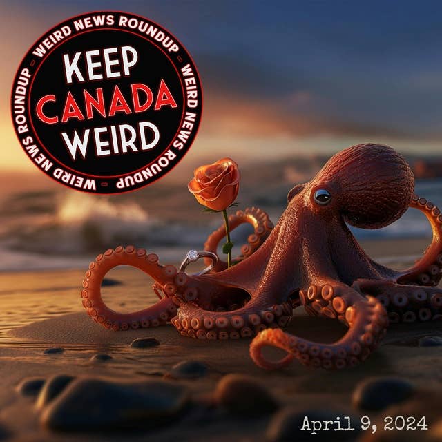 KEEP CANADA WEIRD - April 9, 2024 - dog on a cliff, jackpot in small town Newfoundland, Noah Kahan camera, octopus love