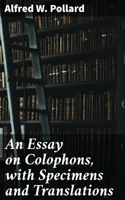 An Essay on Colophons, with Specimens and Translations: Exploring the Origins and Significance of Colophons in Printing History