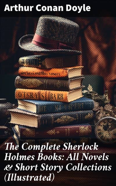 The Complete Sherlock Holmes Books: All Novels & Short Story Collections (Illustrated): A Study in Scarlet, The Sign of Four, The Hound of the Baskervilles, The Valley of Fear…