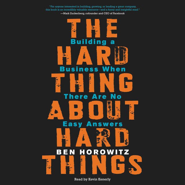 Cover for The Hard Thing About Hard Things