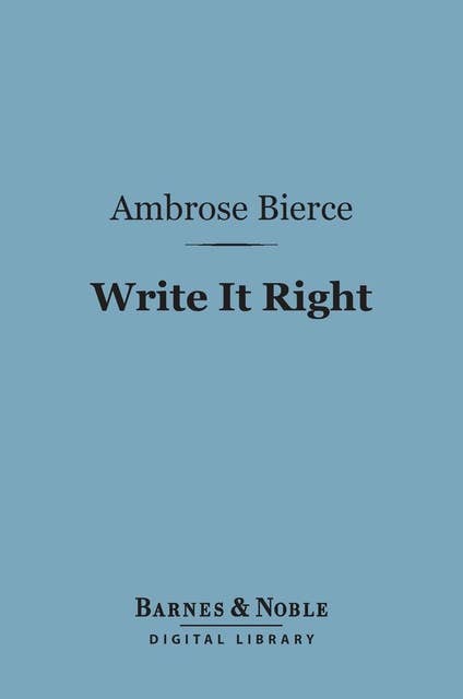 Write It Right (Barnes & Noble Digital Library)