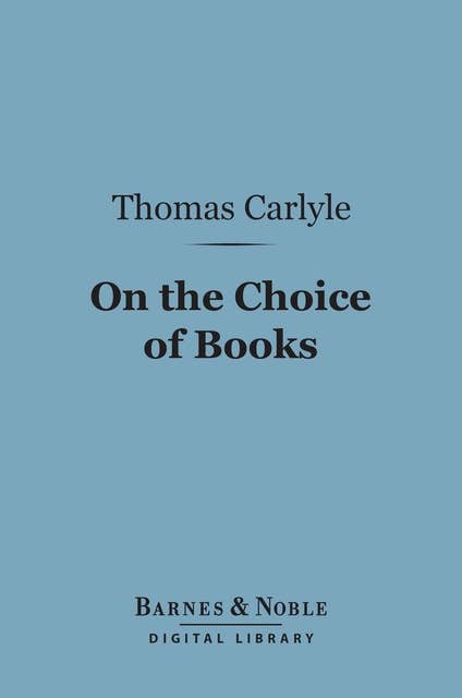On the Choice of Books (Barnes & Noble Digital Library)