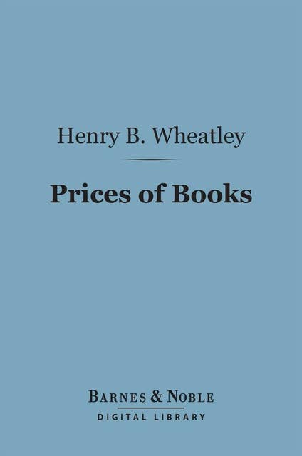 Prices of Books (Barnes & Noble Digital Library)