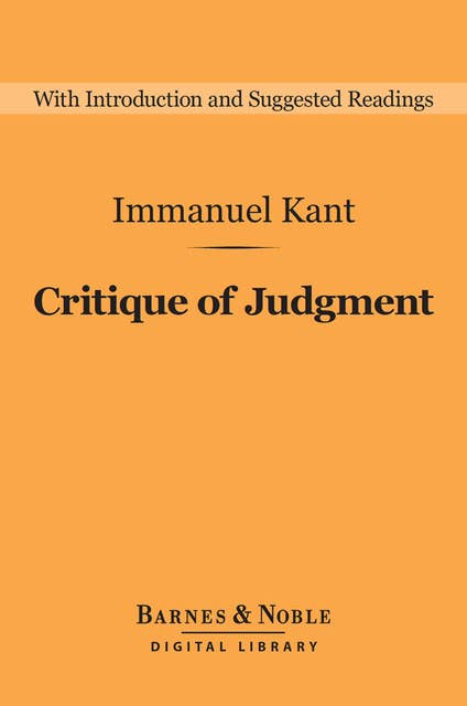 Critique of Judgment (Barnes & Noble Digital Library)