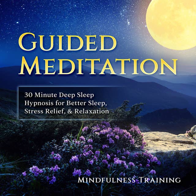 Cover for Guided Meditation: 30 Minute Deep Sleep Hypnosis for Better Sleep, Stress Relief, & Relaxation (Self Hypnosis, Affirmations, Guided Imagery & Relaxation Techniques)