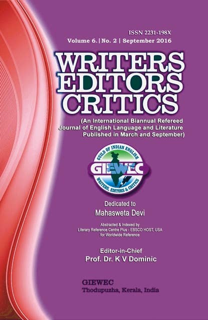 Writers Editors Critics (WEC): Vol. 6, No. 2 (Sep. 2016)