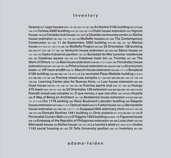 Inventory: Adamo-Faiden