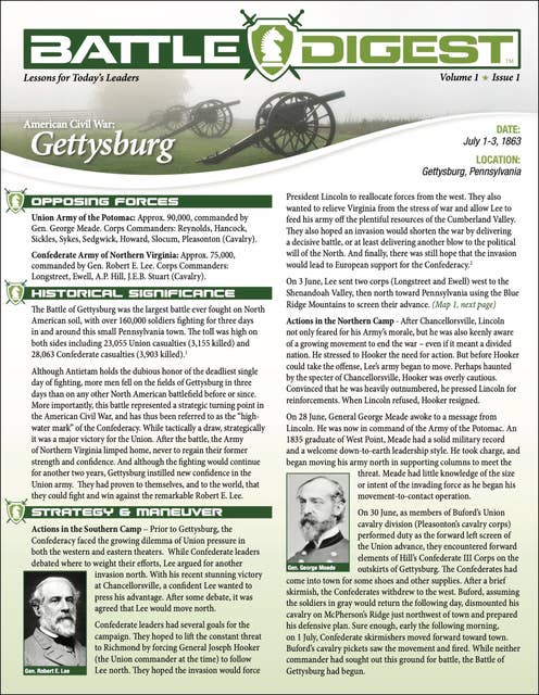 Battle Digest: Gettysburg