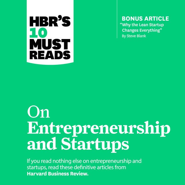 Cover for HBR's 10 Must Reads on Entrepreneurship and Startups