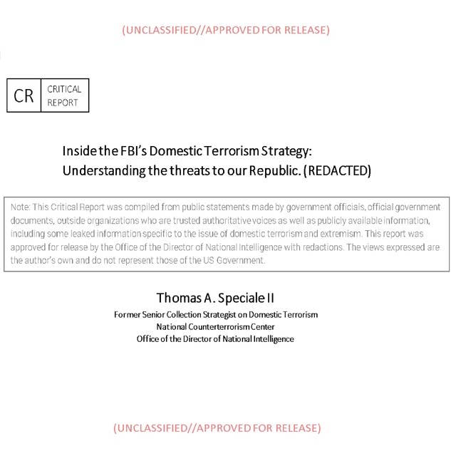 Inside the FBI’s Domestic Terrorism Strategy: Understanding the threats to our Republic. (REDACTED)