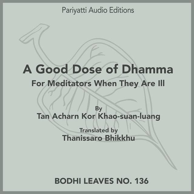 A Good Dose of Dhamma: For Meditators When They Are Ill