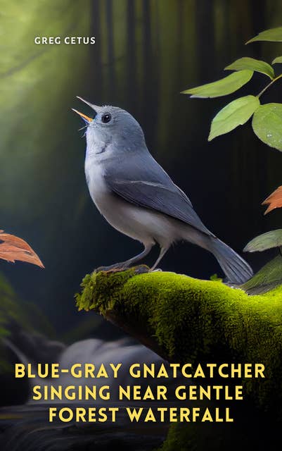 Blue-gray Gnatcatcher Singing Near Gentle Forest Waterfall: Nature Sounds for Yoga and Relaxation
