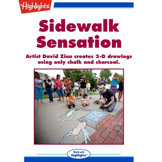 Sidewalk Sensation: Artist David Zin creates 3-D drawings using only chalk and charcoal.