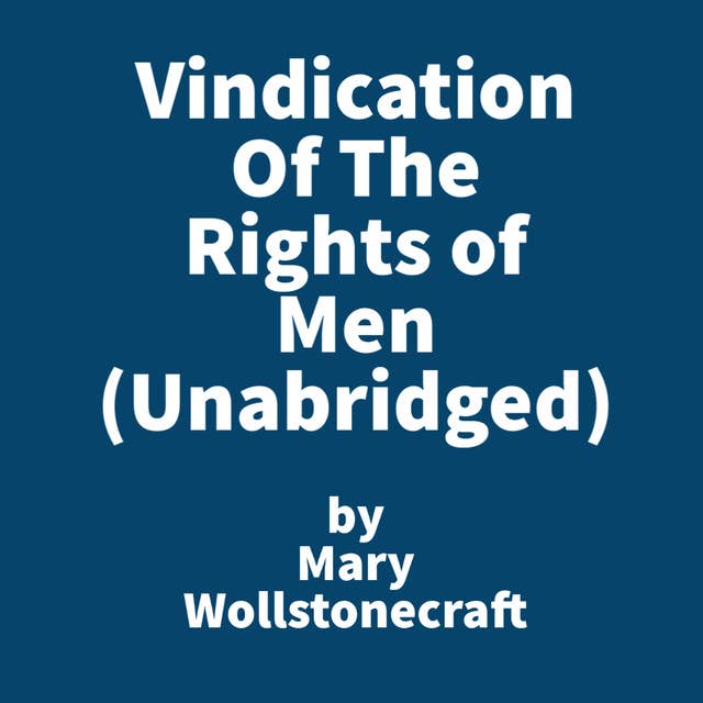 Vindication Of The Rights Of Men