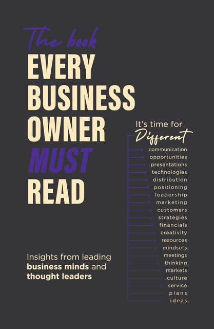 The Book Every Business Owner Must Read: It's Time for Different