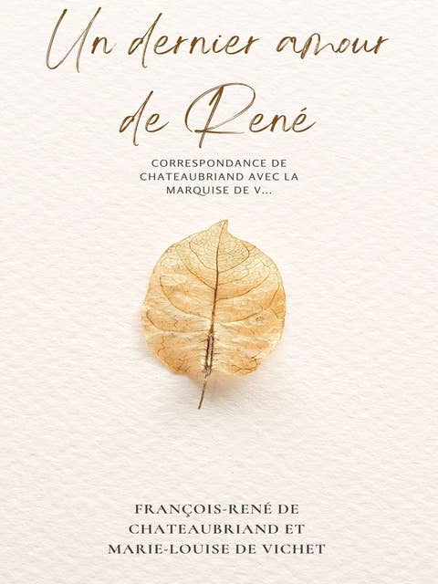 Un dernier amour de René: Correspondance de Chateaubriand avec la marquise de V...