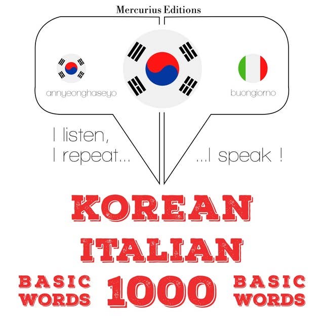 Korean - Italian : 1000 basic words