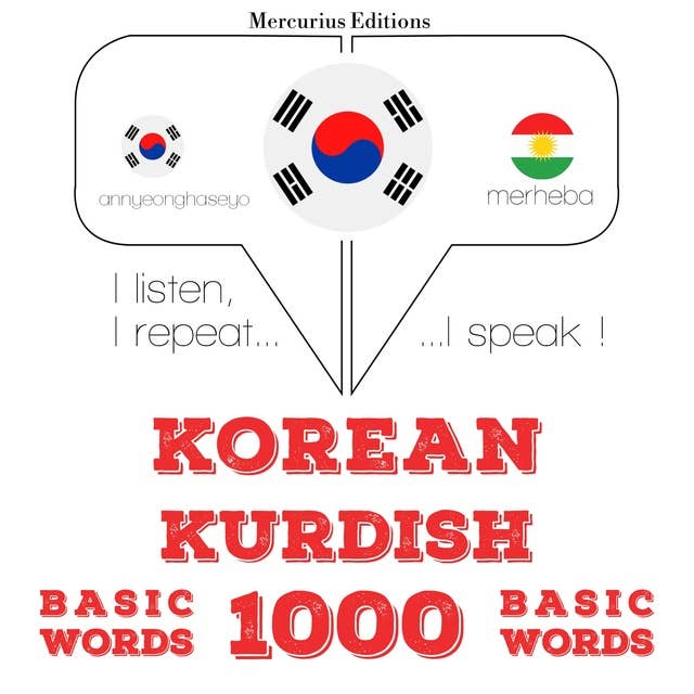 Korean – Kurdish : 1000 basic words