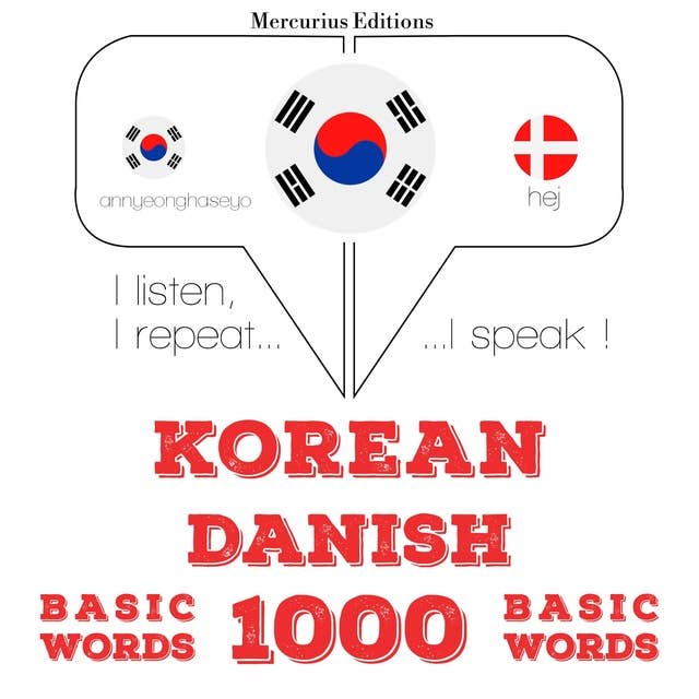 Korean – Danish : 1000 basic words