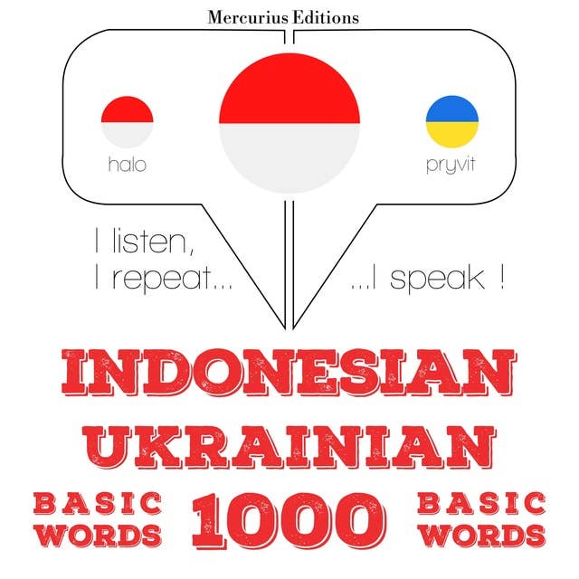 Indonesian – Ukrainian: 1000 basic words