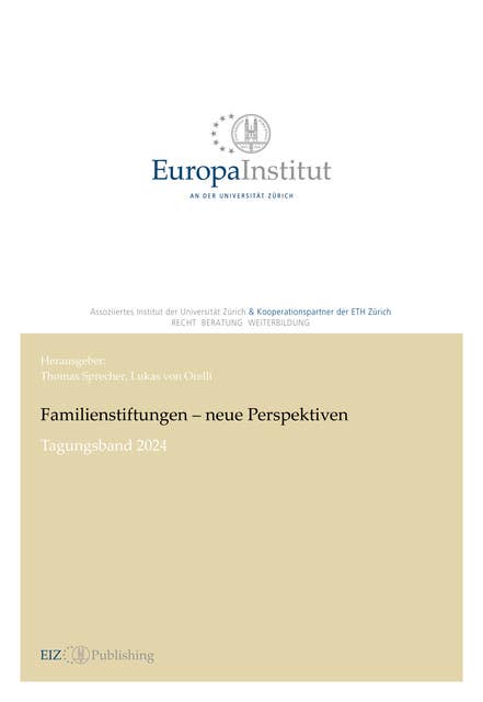 Familienstiftungen – neue Perspektiven: Tagungsband 2024