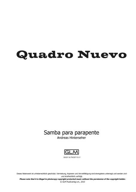 Samba para Parapente: sheet music for accordion