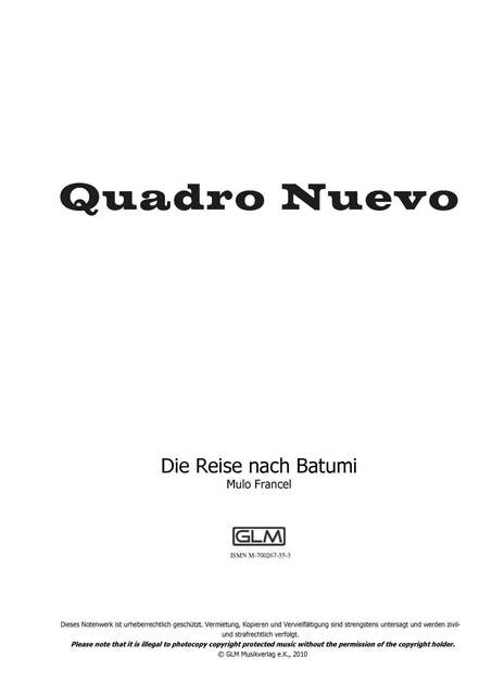 Die Reise nach Batumi: sheet music for piano