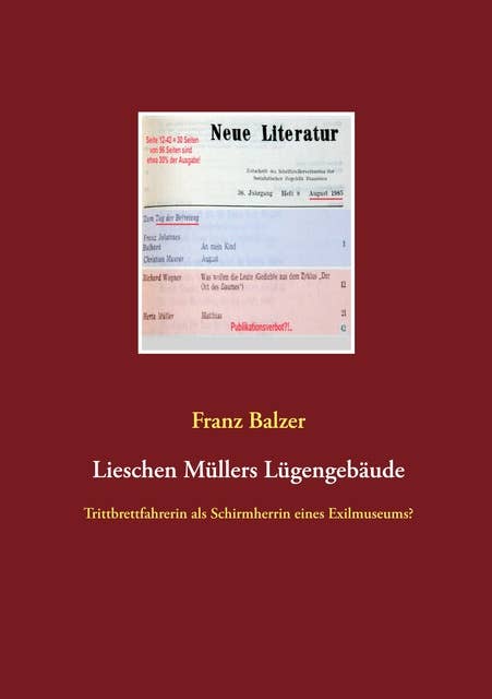 Lieschen Müllers Lügengebäude: Trittbrettfahrerin als Schirmherrin eines Exilmuseums?