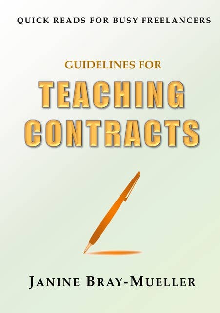 Guidelines for Teaching Contracts: Setting Up Payment Rules from the Outset