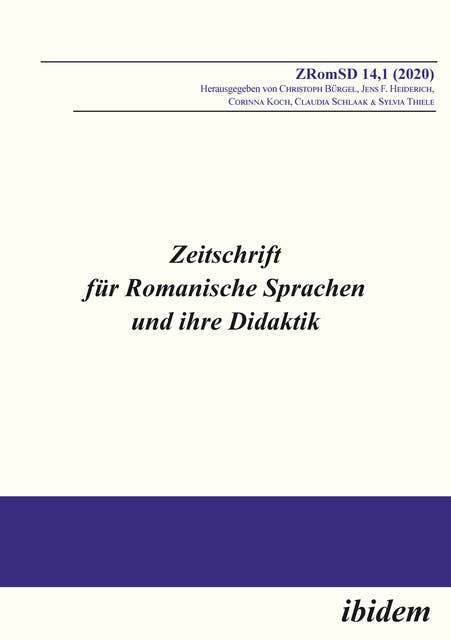 Zeitschrift für Romanische Sprachen und ihre Didaktik: Heft 14.1