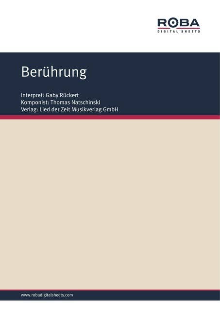 Berührung: Single Songbook; as performed by Gabi Rückert