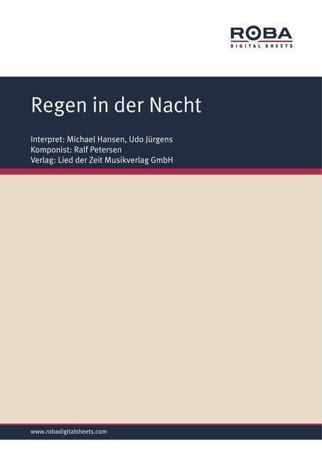 Regen in der Nacht: Single Songbook; as performed by Michael Hansen, Udo Jürgens