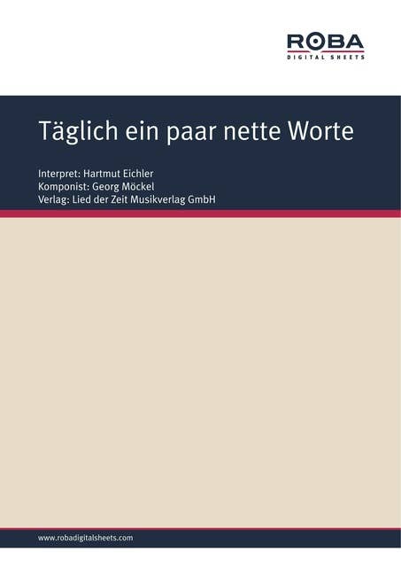 Täglich ein paar nette Worte: Single Songbook; as performed by Hartmut Eichler
