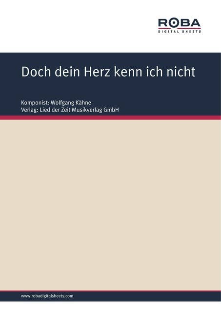 Doch dein Herz kenn ich nicht: as performed by Harry Nicolai & Klaus Lenz Orchestra, Single Songbook