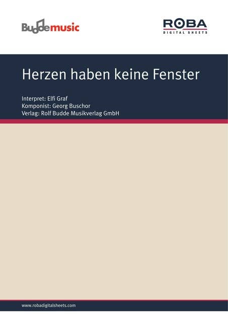 Herzen haben keine Fenster: as performed by Elfi Graf, Single Songbook