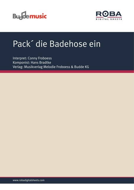Pack´ die Badehose ein: as performed by Conny Froboess, Single Songbook