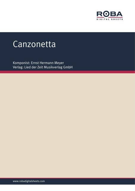 Canzonetta: Sheet Music