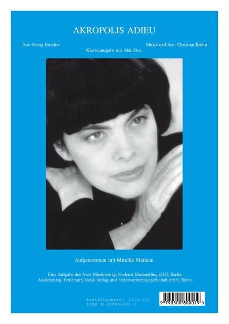 Akropolis adieu: as performed by Mireille Mathieu, Single Songbook