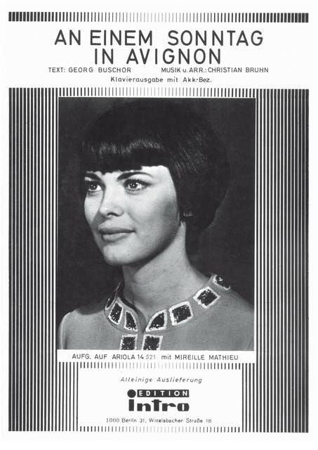 An einem Sonntag in Avignon: as performed by Mireille Mathieu, Single Songbook