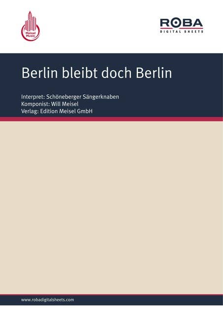Berlin bleibt doch Berlin: as performed by Schöneberger Sängerknaben, Single Songbook