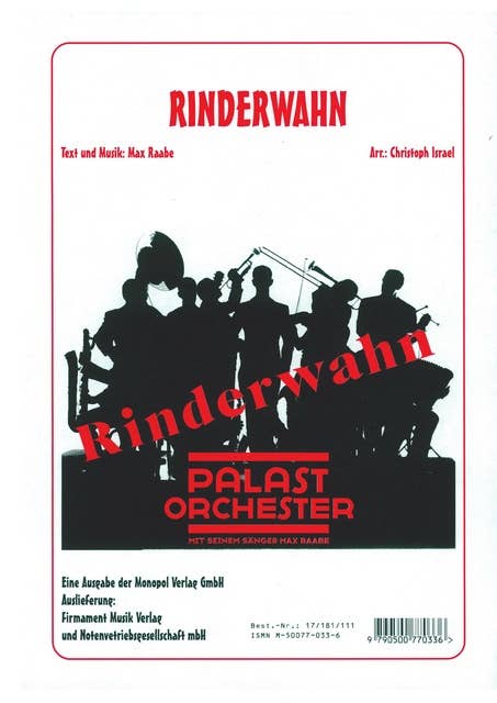 Rinderwahn: as performed by Palast Orchester mit seinem Sänger Max Raabe, Single Songbook