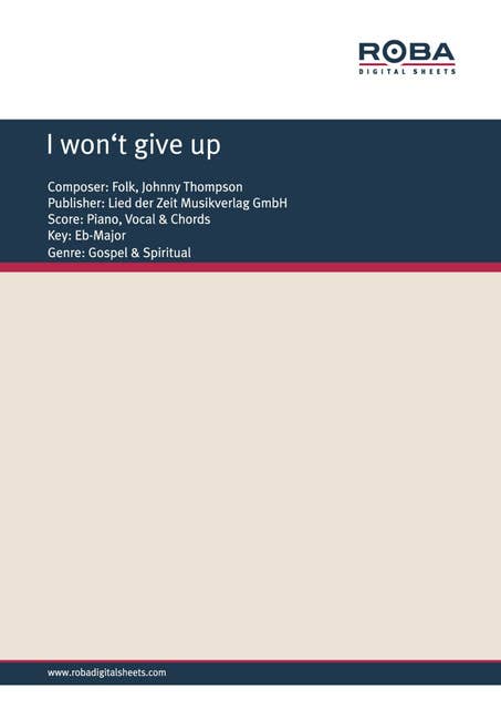 I won't give up: Single Songbook