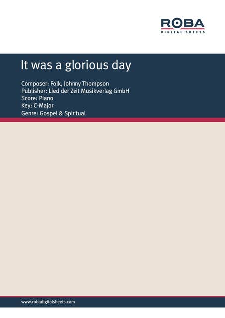 It was a glorious day: Single Songbook