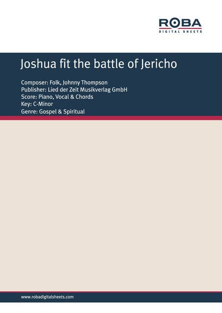 Joshua fit the battle of Jericho: Single Songbook